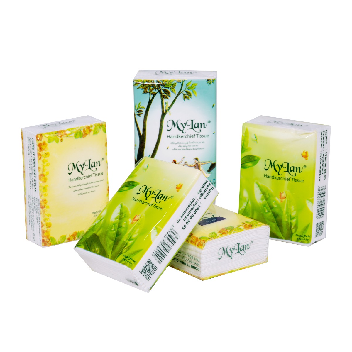 Giấy bỏ túi cao cấp Mylan, mẫu giấy ví, 15 gói/lốc