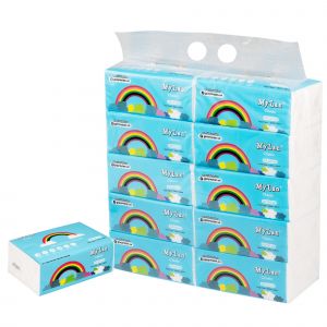 Rút cao cấp cầu vồng 3 lớp, 100 tờ/gói, 10 gói/lốc