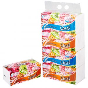 Rút cao cấp hoa hồng 3 lớp, 560 tờ/gói, 4 gói/lốc