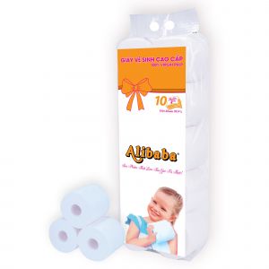 Giấy vệ sinh Alibaba em bé 10 cuộn có lõi