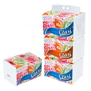 Rút cao cấp hoa hồng 3 lớp, 465 tờ/gói, 3 gói/lốc