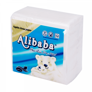 Napkin cao cấp Alibaba gấu 330mm, 100 tờ/gói