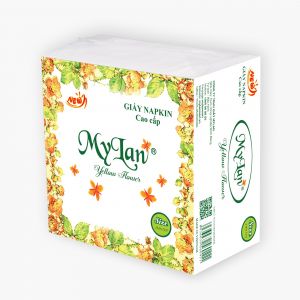 Napkin cao cấp 310 hoa vàng, 100 tờ