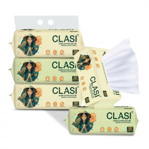 Khăn Cotton 50 tờ (200 x 200) 2 gói/túi (COMING SOON)