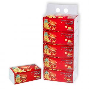 GIẤY RÚT ĐỎ 4 LỚP (5 GÓI/LỐC)