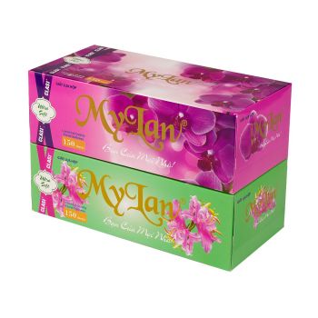 Rút hộp cao cấp hoa lan 3 lớp, 150 tờ/hộp