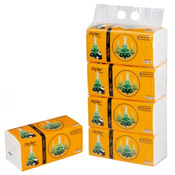Khăn giấy rút gấu thông, 4 gói/lốc