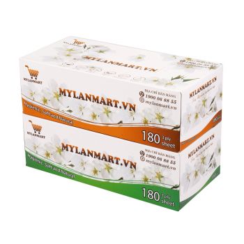 Rút hộp cao cấp hoa anh đào 3 lớp, 180 tờ/hộp