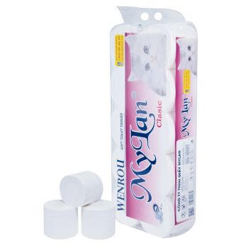 Giấy vệ sinh Mylan mèo tím không lõi 10 cuộn/lốc