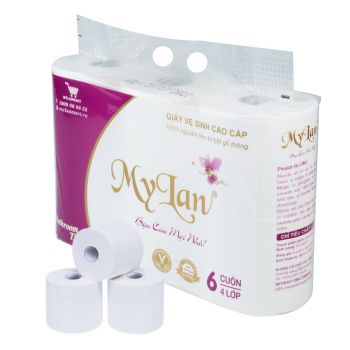 Giấy vệ sinh Mylan tím 6 cuộn/lốc 
