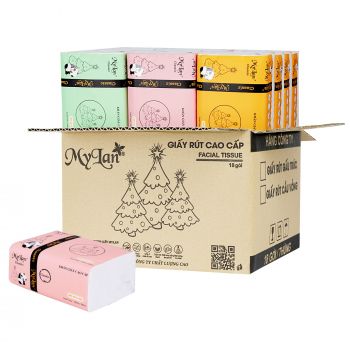 Rút cao cấp gấu trúc 3 lớp, 300 tờ/gói, 18 gói/thùng