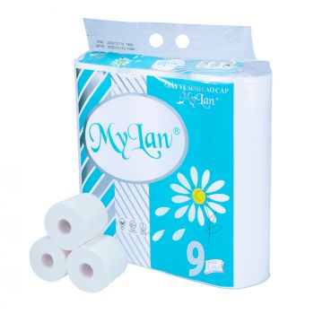 GVS cao cấp hoa cúc (có lõi) 4 lớp, 9 cuộn/dây