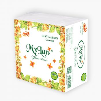 Napkin cao cấp 310 hoa vàng, 100 tờ