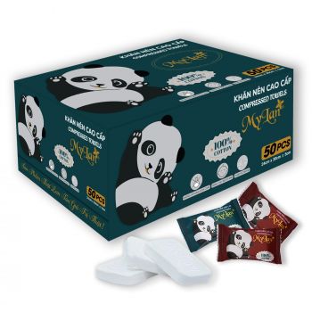 Khăn nén cao cấp Mylan 24cmx30cm, 50 cái/hộp