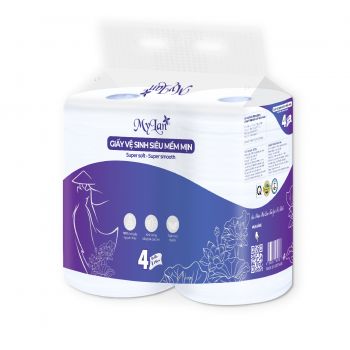 Giấy vệ sinh siêu mềm mịn Mylan 4 cuộn