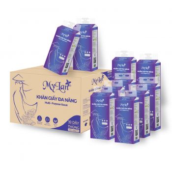 Khăn giấy đa năng MyLan 1280 tờ (10 dây/thùng)
