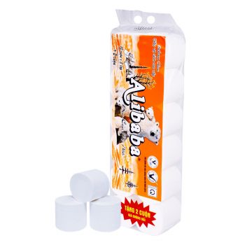 GVS cao cấp gia đình gấu cam 3 lớp (không lõi), 12 cuộn/dây