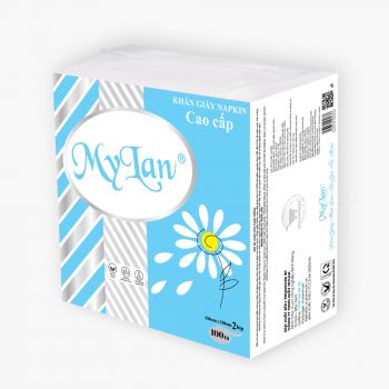 Napkin cao cấp 330mm hoa cúc, 100 tờ/gói