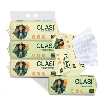 Khăn Cotton 50 tờ (200 x 200) 2 gói/túi (COMING SOON)