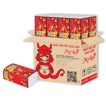 GIẤY RÚT ĐỎ 4 LỚP (20 GÓI/THÙNG)
