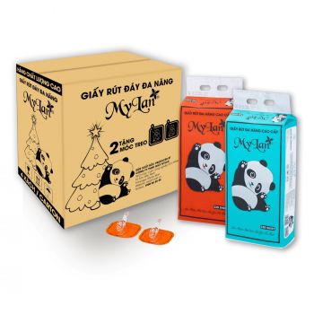 Khăn giấy đa năng Mylan rút đáy 330 tờ/gói, 4 gói/thùng