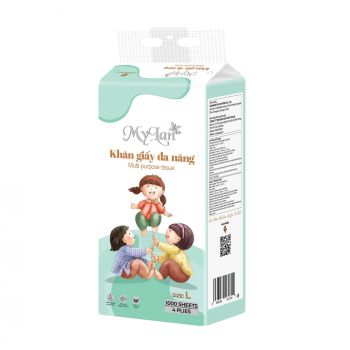 Khăn giấy đa năng Mylan 4 lớp 1000 tờ (10 gói/thùng)