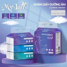 Dây khăn giấy dưỡng ẩm Mylan 300 tờ/gói, 3 gói/dây