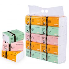 Khăn giấy rút gấu trúc ̣10 gói/lốc; 10 lốc/bịch