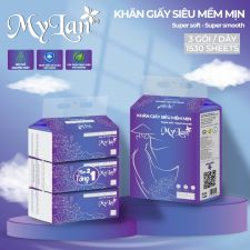 Dây giấy rút Mylan siêu mềm mịn 510 tờ/ gói , 3 gói /dây