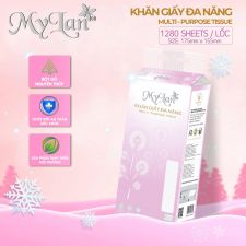 Khăn giấy đa năng MyLan 1280 tờ (10 dây/thùng)