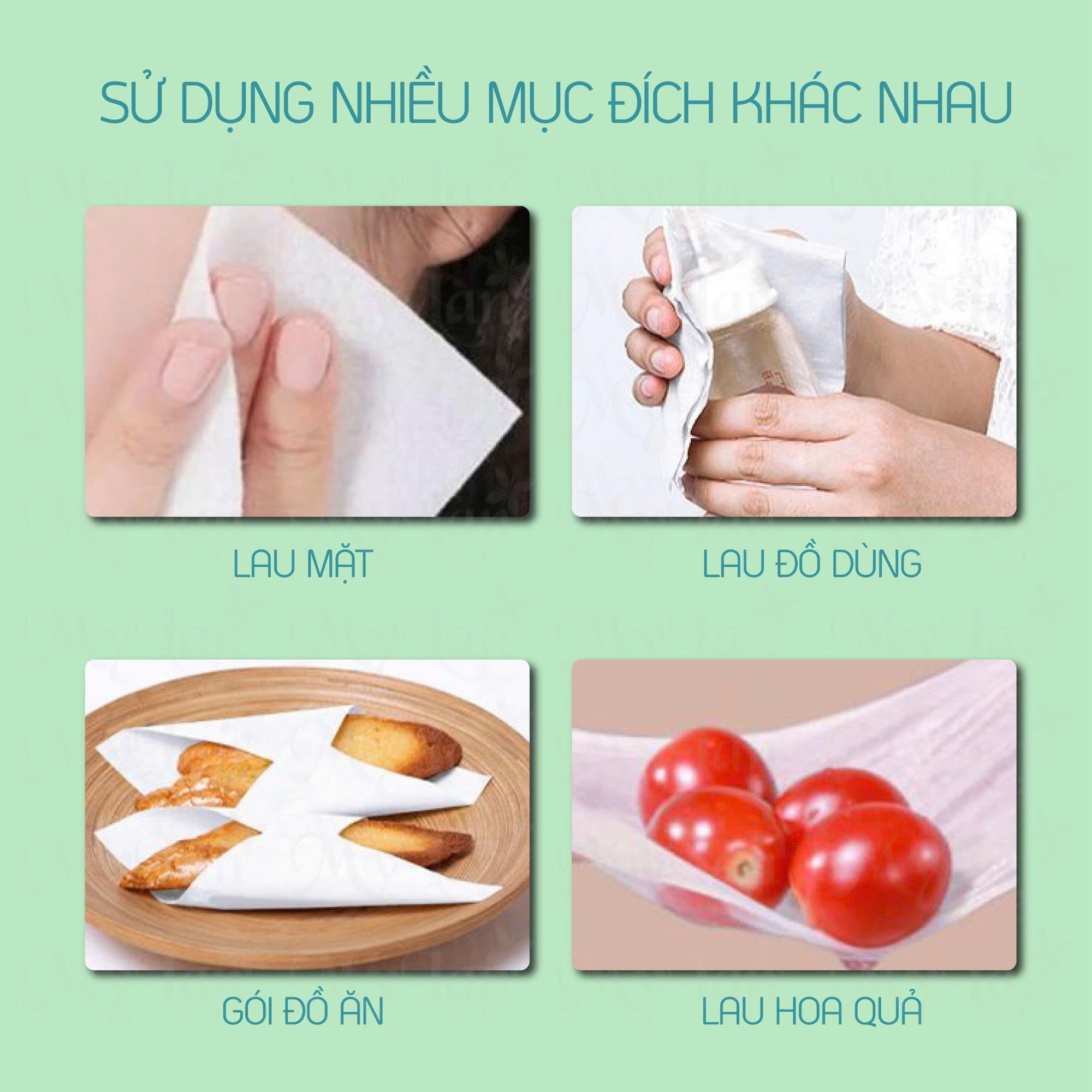 Khăn giấy đa năng MYLAN 1000 tờ (10 dây/thùng)